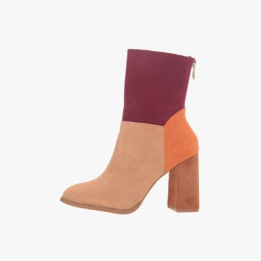 Chinese Laundry Tri Color Suede Booties New In Box - Picture 4 of 15
